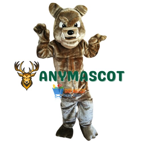 Brown Bulldog Mascot Costume Adult Costume