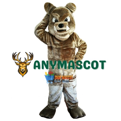 Brown Bulldog Mascot Costume Adult Costume