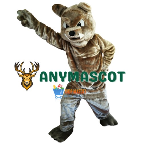 Brown Bulldog Mascot Costume Adult Costume