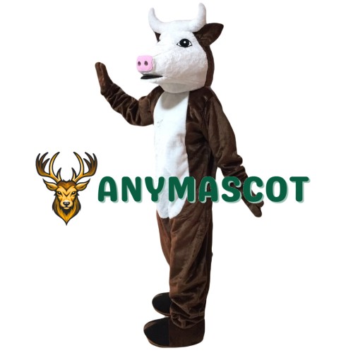 Cute Henry Hereford Cow Mascot Costume