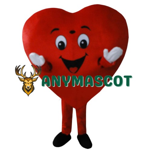 New Red Love Heart Mascot Costume Christmas Party Dress