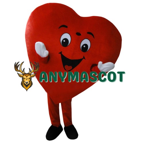 New Red Love Heart Mascot Costume Christmas Party Dress