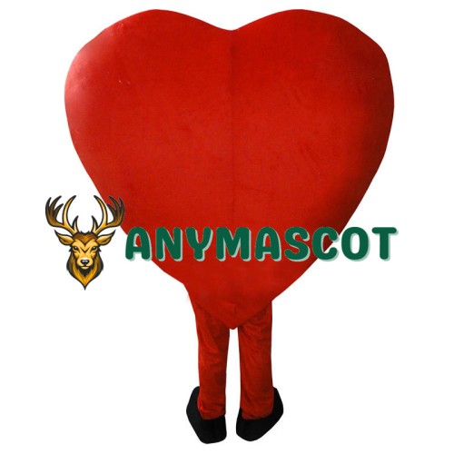 New Red Love Heart Mascot Costume Christmas Party Dress