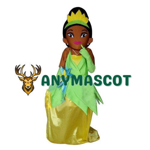 Tiana Princess Mascot Costume of The Princess and the Frog Fancy Dress 