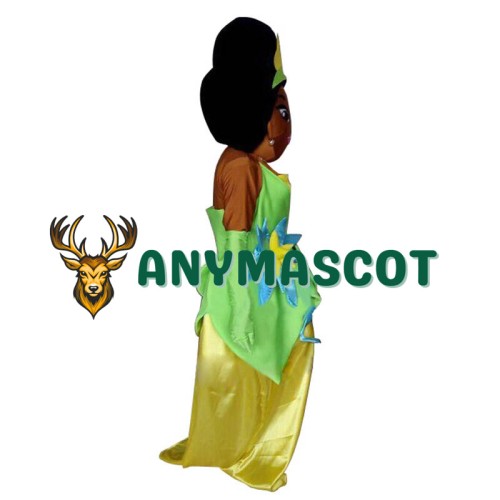 Tiana Princess Mascot Costume of The Princess and the Frog Fancy Dress 