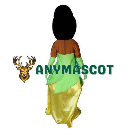 Tiana Princess Mascot Costume of The Princess and the Frog Fancy Dress 