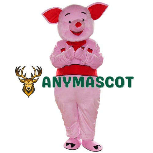 Cute Pink Piglet Pig Cartoon Mascot Costume Fancy Party Dress
