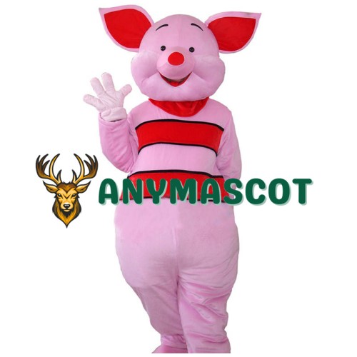 Cute Pink Piglet Pig Cartoon Mascot Costume Fancy Party Dress