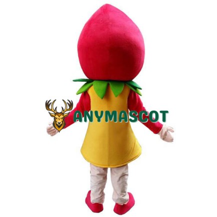 Strawberry Shortcake Girl Cartoon Adult Mascot Costume