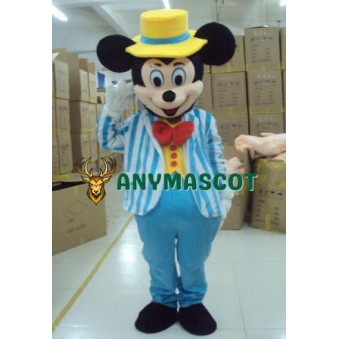 Blue Minkey Mouse Adult Mascot Costume