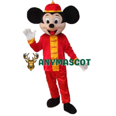 Mickey Mouse In Tang Suit Mascot Adult Costume
