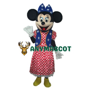 America Minnie Mascot Adult Costume