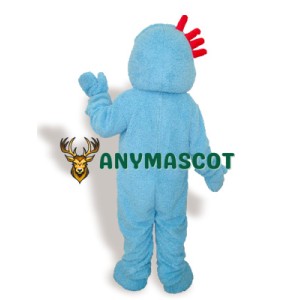 Blue Plush Little Boy Adult Mascot Costume