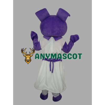 Purple Girl Adult Mascot Costume