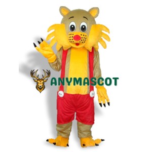 Yellow Face Cat Adult Mascot Costume
