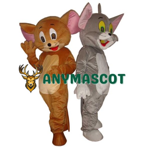 Jerry Mouse & Tom Cat costume Cartoon Mascot Costume