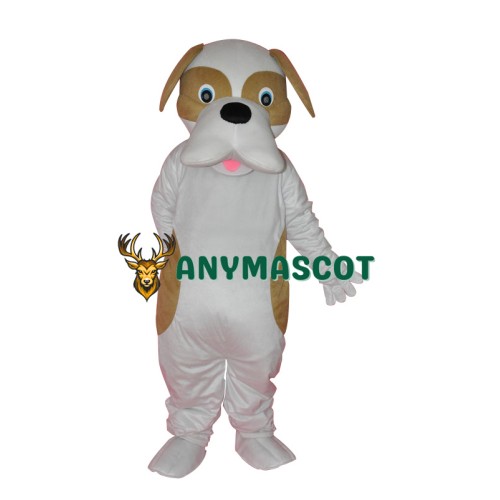 Brown and White Dog Adult Mascot Costume