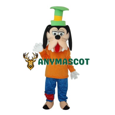 Goofy Dog Mascot Adult Costume