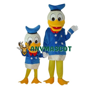 Child and Adult Donald Duck Plush Mascot Costume