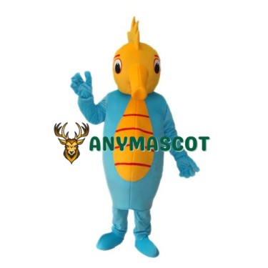 Seahorse costume blue seahorse mascot for adult costume