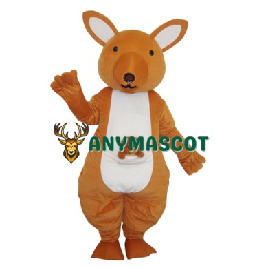 Yellow Kangaroo Mascot Adult Costume