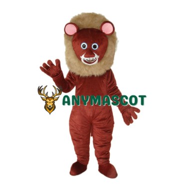 Dark Brown Lion Mascot Adult Costume