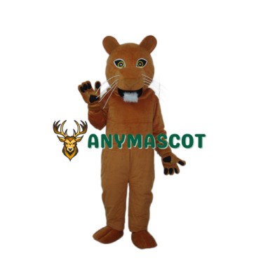 Golden Cougar Mascot Adult Costume