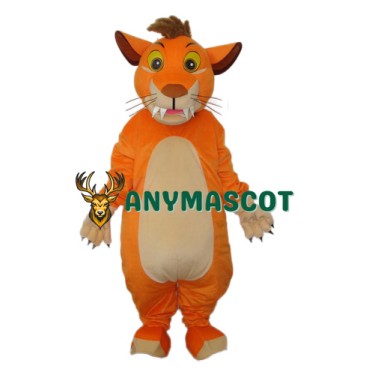 Orange Lion Mascot Adult Costume