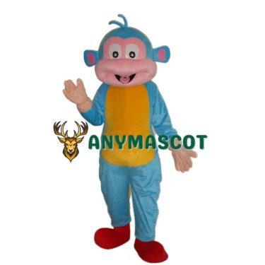 Blue Boots Monkey Mascot Adult Costume