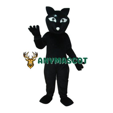 Black Fox Mascot Adult Costume
