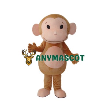 Little Brown Monkey Mascot Adult Costume