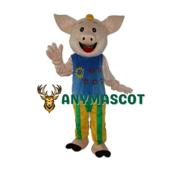Cocoa Male Pig Mascot Adult Costume