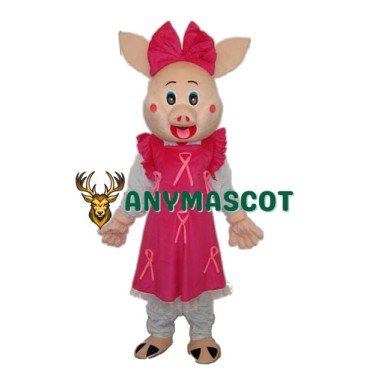 Cute Plump Pig Mascot Adult Costume