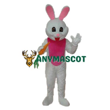 Easter Bunny with Carrot Mascot Adult Costume