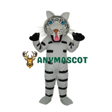 Black and White Tiger Mascot Adult Costume