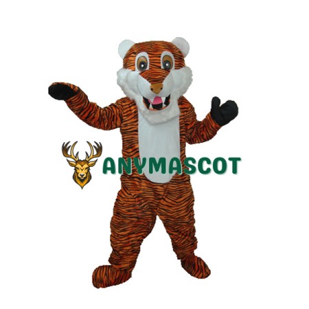 Reddish Brown Stripe Tiger Adult Mascot Costume