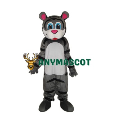 Small Gray Tiger Mascot Adult Costume