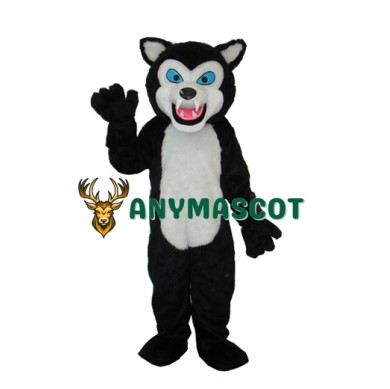 Black Wolf Adult Mascot Costume