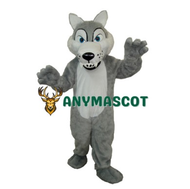 Long-haired wolf Mascot Adult Costume