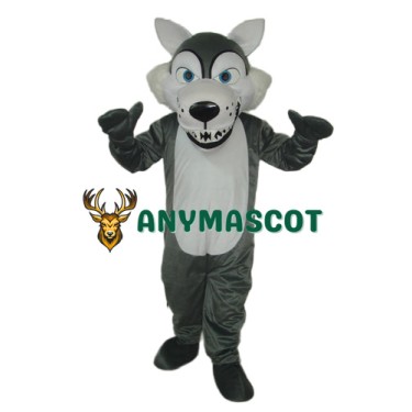 Short-haired Wolf Mascot Adult Costume