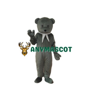 Gray Cook Bear Mascot Adult Costume
