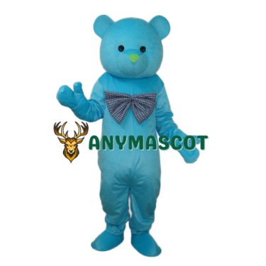 Happy Blue Bear Mascot Adult Costume