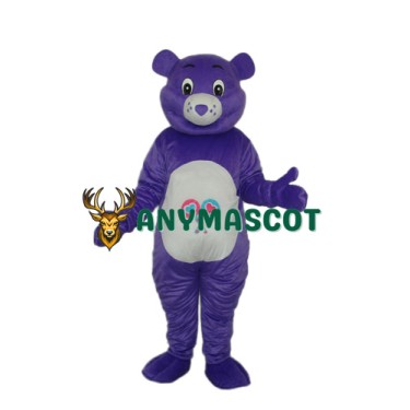 Purple Bear Mascot Adult Costume