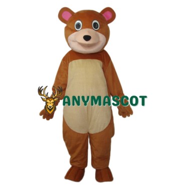 Round Mouth Bear Mascot Adult Costume