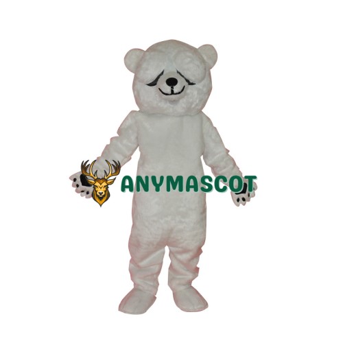 Simple and honest polar bears adult mascot costume