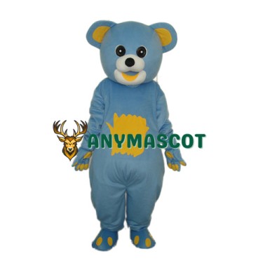 Yellow Belly Blue Bear Mascot Adult Costume