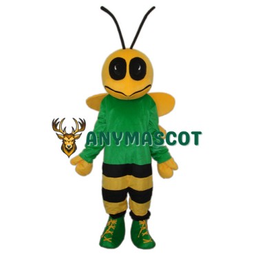 Green Bee Mascot Adult Costume