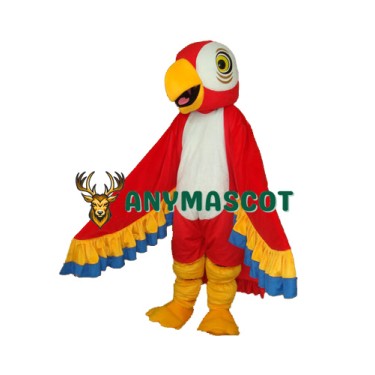 Red Parrot Mascot Adult Costume
