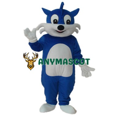 Blue Cat Mascot Adult Costume