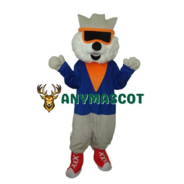 Cat Wear Glasses Mascot Adult Costume